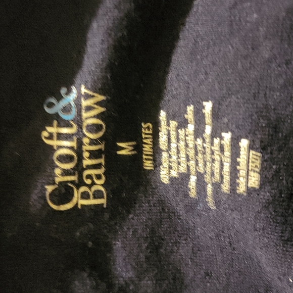 Croft & Barrow Long Sleeve Snowflake Print Pajama Sleep Lounge Top M - Picture 3 of 3